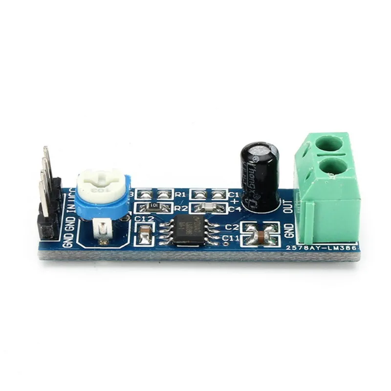 

CLAITE 1PC LM386 Audio Amplifier Module 20 Times Gain Module with Adjustable Resistance Amplifier