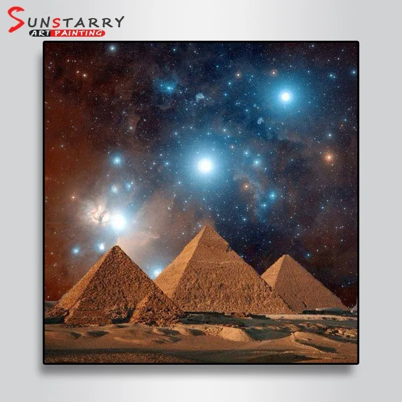 

Sunstarry 5D DIY Diamond Sphinx Character Pyramid Drawing Diamond Painting Cross Stitch Full Round Drill Mosaic Home Decor Gift