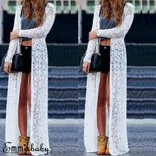 Летний женский купальник, бикини, накидка, сексуальный, для пляжа, накидка, кружево, кроше, элегантный, для пляжа, для купания, Длинные Топы, открытая стежка, верхняя одежда