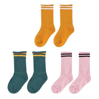 

Kids Boys Girls Cotton Socks Baby Spring Autumn Warm College Sporty Style Long Sock