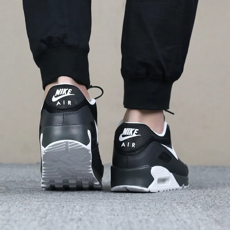 NIKE AIR MAX 90 ESSENTIAL official Men Cushion Running Shoes Mesh Breathable Sneakers Super Light#537384-089