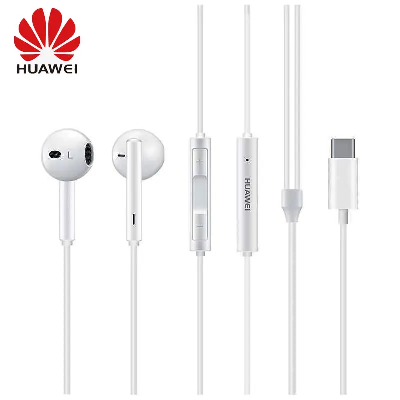 

Official Huawei CM33 Earphone USB-C Stereo Type C In Ear Hearphone Headset Mic Volume For Mate 10 20 X RS P20 Pro