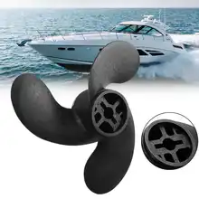 309-64107-0 7,4x5,7 Морской Пропеллер для Nissan Tohatsu Evinrude Джонсон 2,5-3.5HP Композитный пластиковый материал черный 3 лезвия