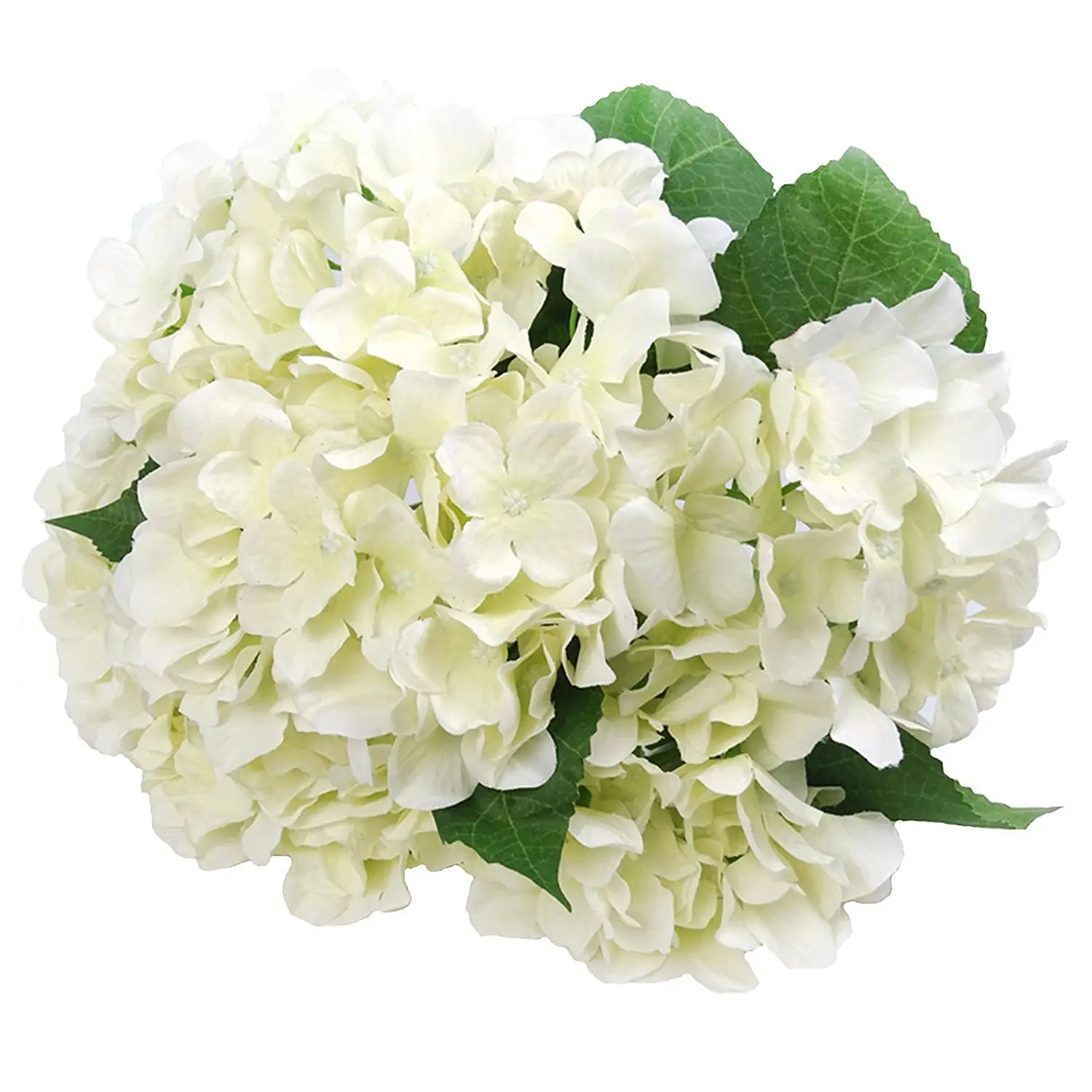 Artificial Flowers Silk 7 Big Head Hydrangea Bouquet for Wedding Room Home Hotel Party Decoration and Holiday Gift White | Дом и сад