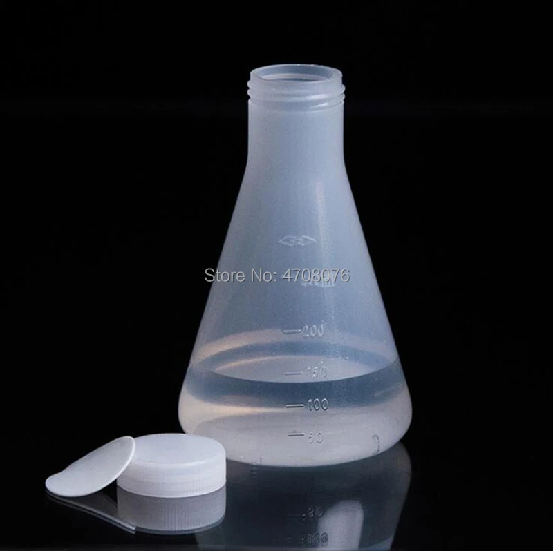 6 шт. лабораторная градуированная пластиковая коническая колба Erlenmeyer с крышкой