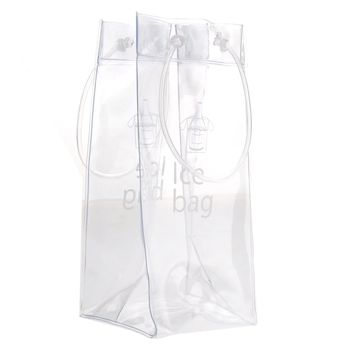1 шт. ПВХ прочный прозрачный шампанское вино мешок льда сумка кулер сумка с ручкой