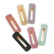 4 шт Аллигатор зажим геометрической формы Пластиковые Блестки привлекательные аксессуары для волос утконоса Шпилька заколка для волос