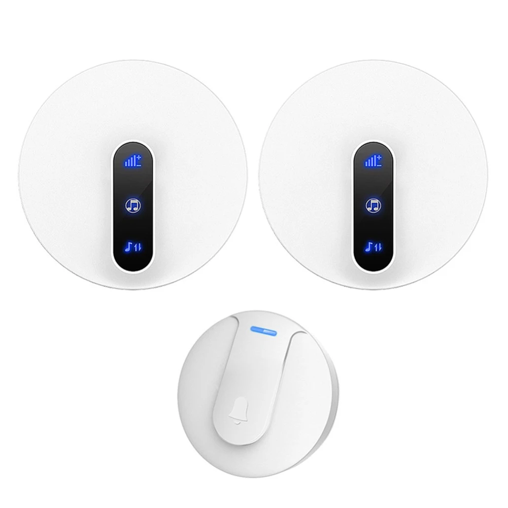 

Self Powered Waterproof Wireless Doorbell Door Bell Ring 180M Lange No Battery 1 Button 1 Receiver 110V 220V Eu Plug