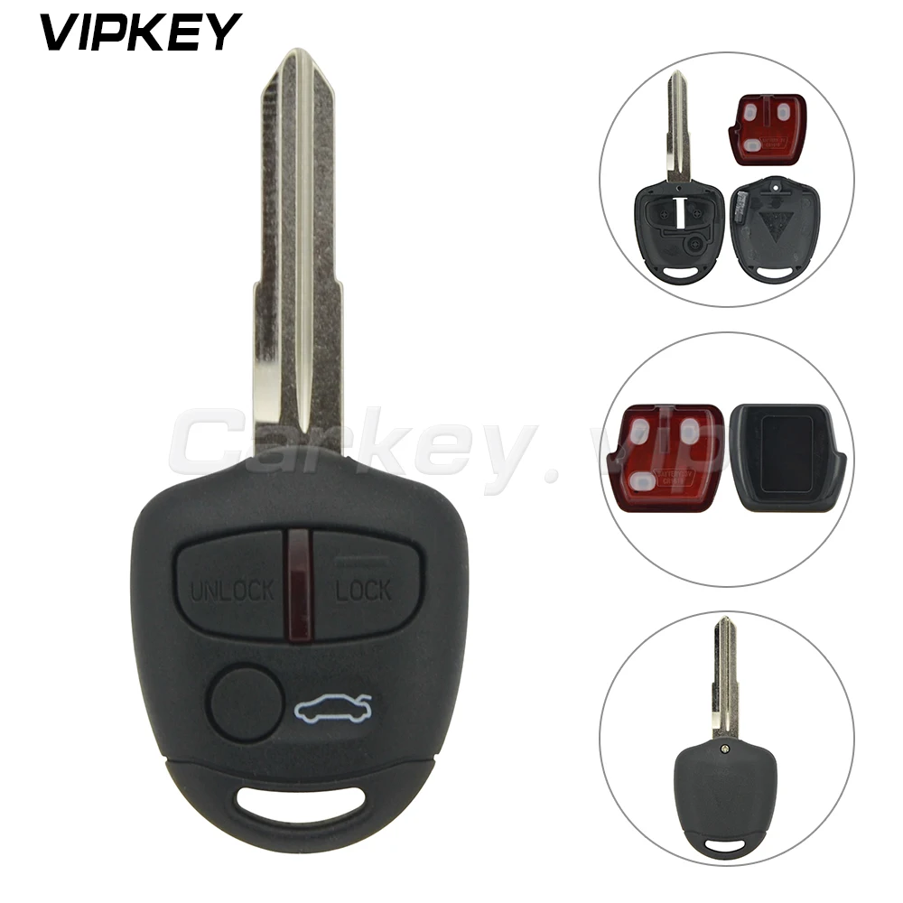 

Remotekey 3 button 434Mhz with 4D61 chip MIT8 blade for Mitsubishi Triton Lancer Evo remote control