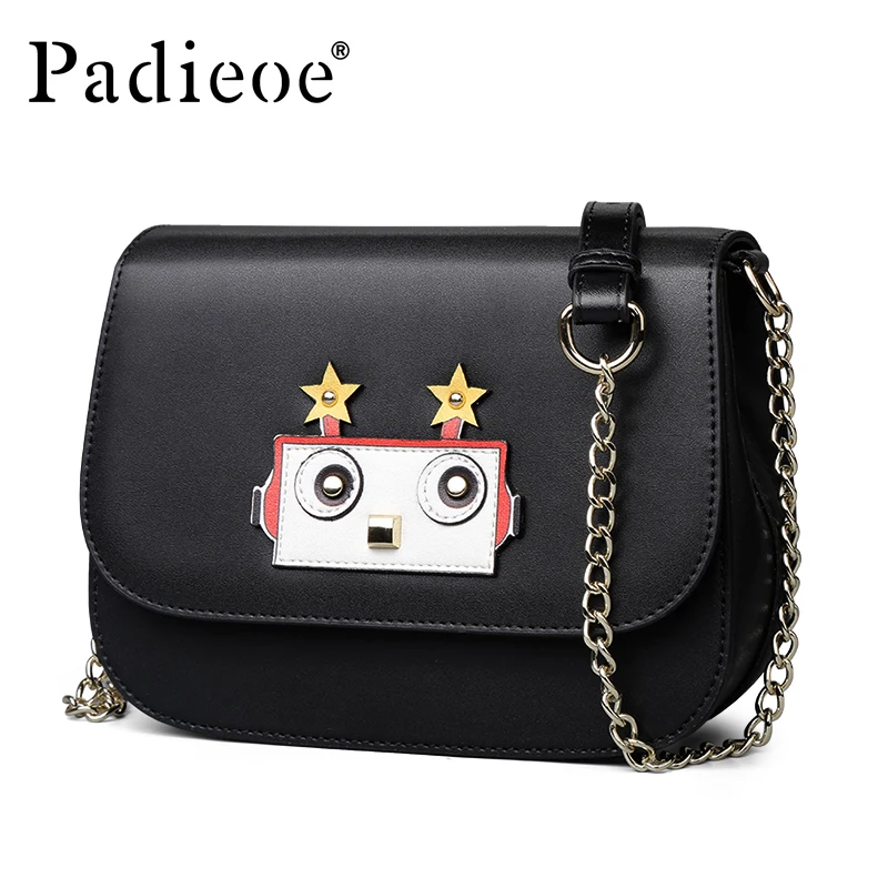 

Padieoe 2019 new bags for women messenger bag leather luxury shoulder bag evening bag fashion crossbody purse vintage
