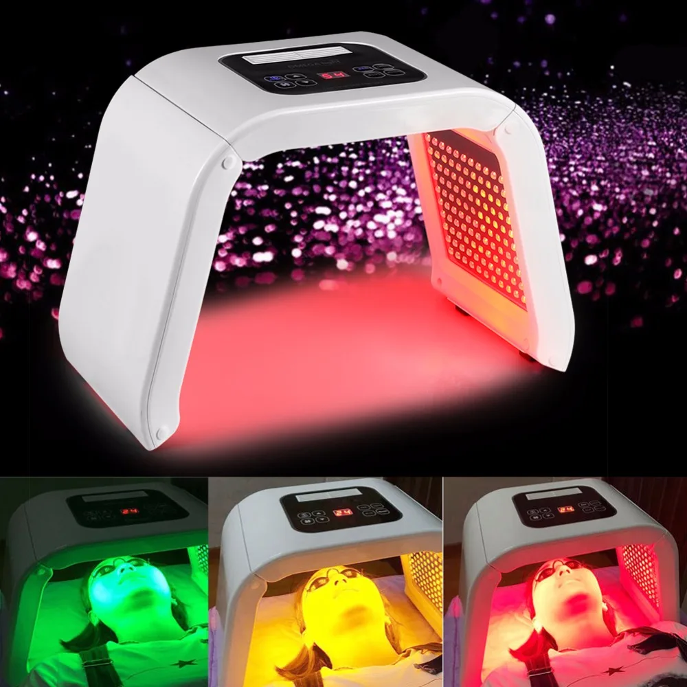 

4 Colors Face Beauty Photodynamic Lamp PDT LED Light Therapy Machine Acne Wrinkle Remove Skin Rejuvenation Spa Ageless Therapy 5
