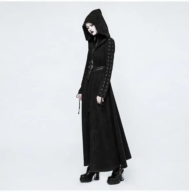 

Punk Rave Women's Witch Hooded Maxi Coat Y-780