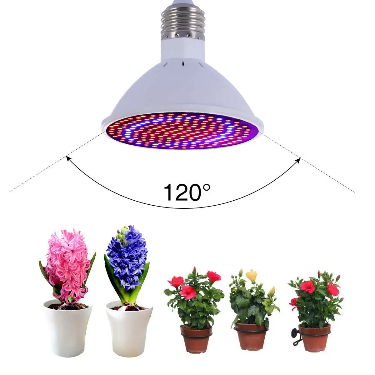 Полный спектр 20 Вт E27 166 R ed 34 синий светодиодный Grow Light завод лампа сада тепличных