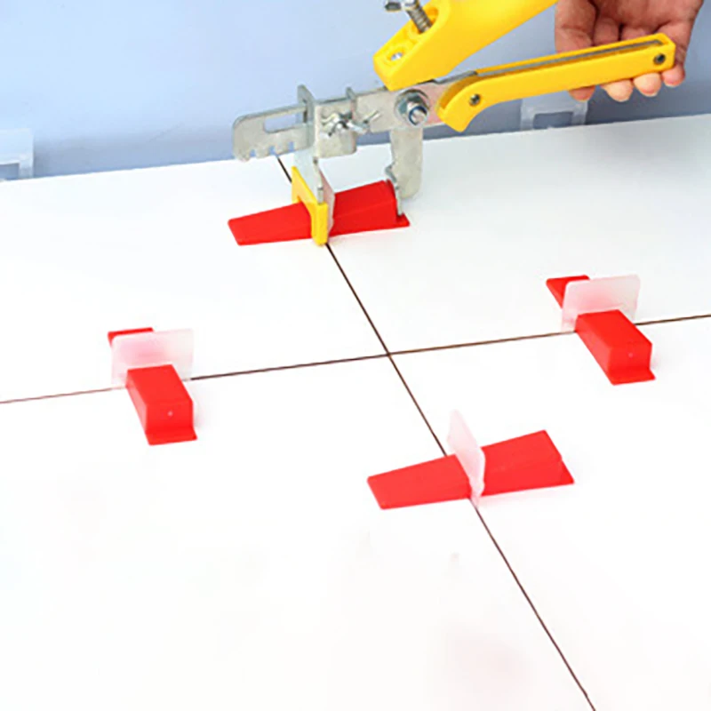 

Houkiper 100pcs Tile Floor Locator Insert Tile Leveler Wedge Leveling Machine for Plate Flattening System Aid Tool