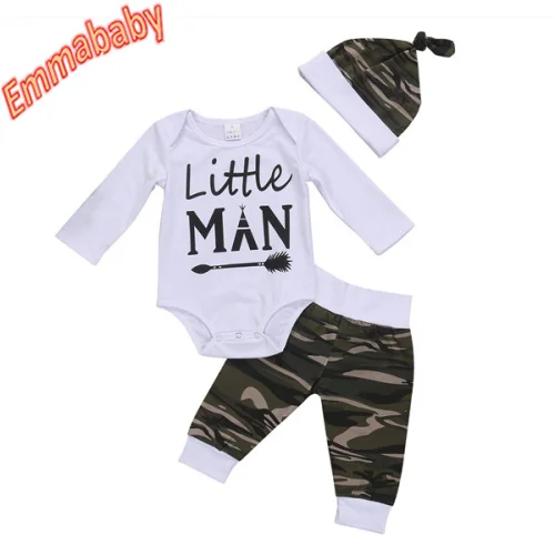 

2019 Boutique Newborn Baby Boys Girls Cotton Romper Coming Home Outfits Clothing Set Hot