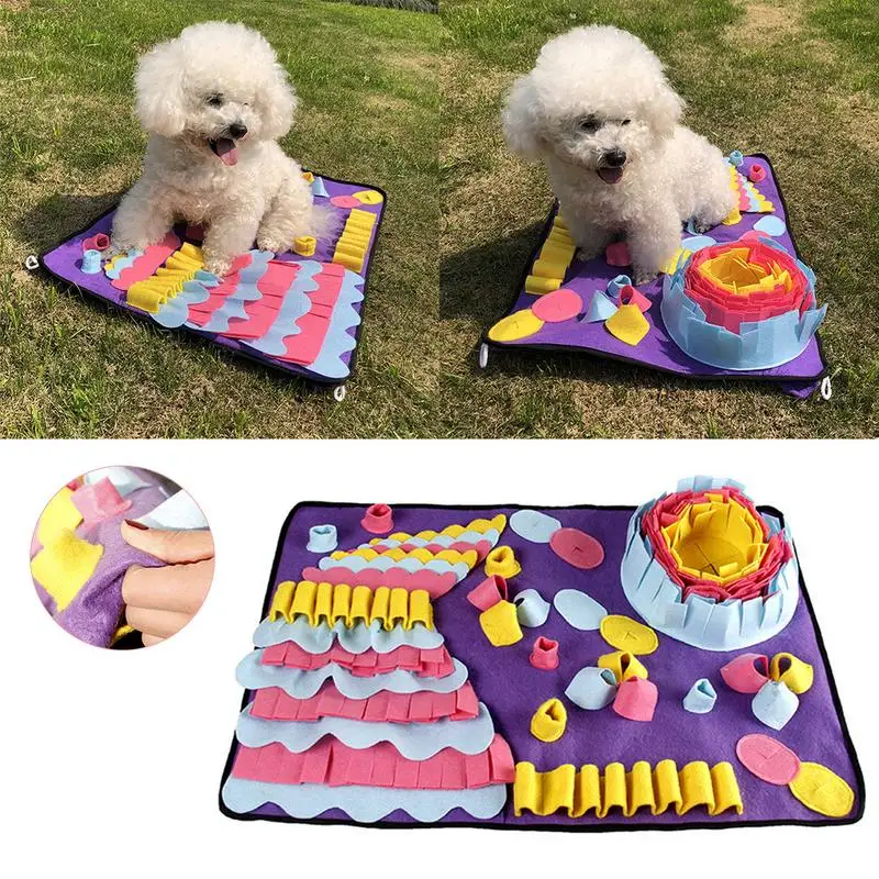

Interactive Dog Toy Pet Dog Toy Dog Sniffing Mat Anti-feeding Release Energy Horn Training Blanket