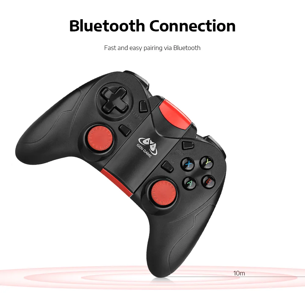 GEN GAME S6 улучшенная версия беспроводной игровой контроллер Bluetooth 2,1 подключение и беспроводное подключение 380 мАч литий-ионный аккумулятор