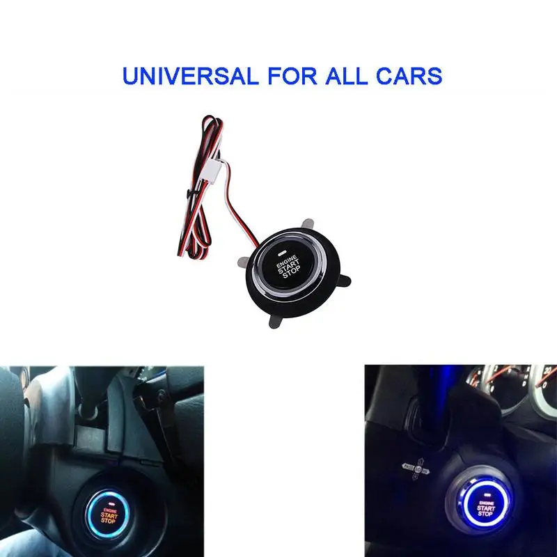  DC12V Car Engine Push Start Stop Button Ignition Starter Engine Starter Switch Working With Keyless