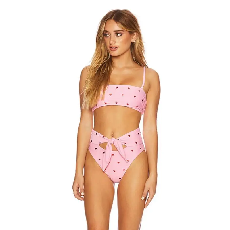 

1pc Creative Comfortable Bikini Bathing Bra Padded Print Bra Two-Pieces Swimwears Push-Up Beachwear Suit For Female