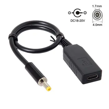 

Chenyang Type C USB 3.1 USB-C to DC 20V 4.0 1.7mm Power Plug PD Emulator Trigger Charge Cable for Lap top Black