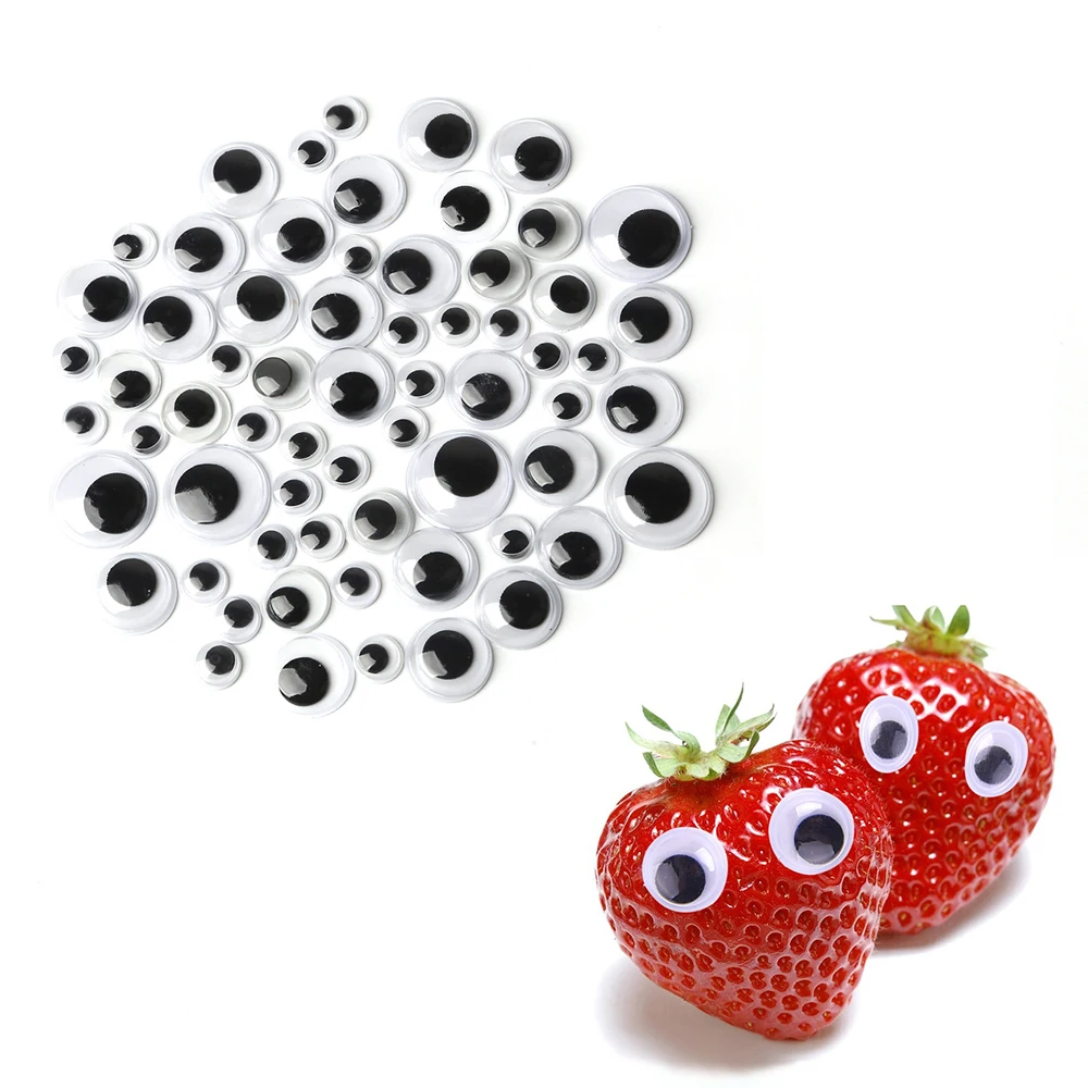 Около шт./кор. 600 5 18 мм Смешанные Googly глаза Самоклеящиеся DIY глазные яблоки для