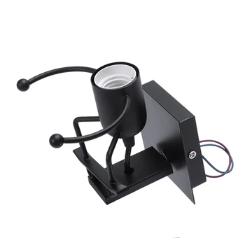 

New Modern Cartoon Iron Wall Light Led Creative Mounted Bedside Sconce Lamp For Kids Baby Room