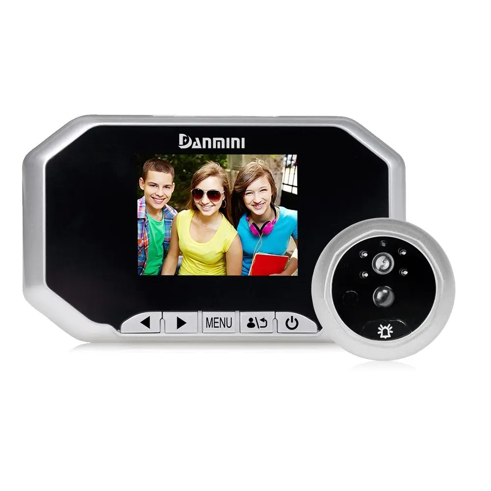 

DANMINI 3.0 inch Digital Doorbell LCD Peephole Viewer Camera Viewer PIR Motion Detection Door Eye Video Record Night Vision(si