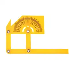 Мульти-функция пластиковый транспортир Угол линейка 180 градусов складные измерительные приборы Инструмент желтый цвет