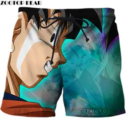Модные Для мужчин короткие летние пляжные DragonBall Goku мужские повседневные пляжные шорты дышащая быстросохнущая 3d Принт купальник в стиле