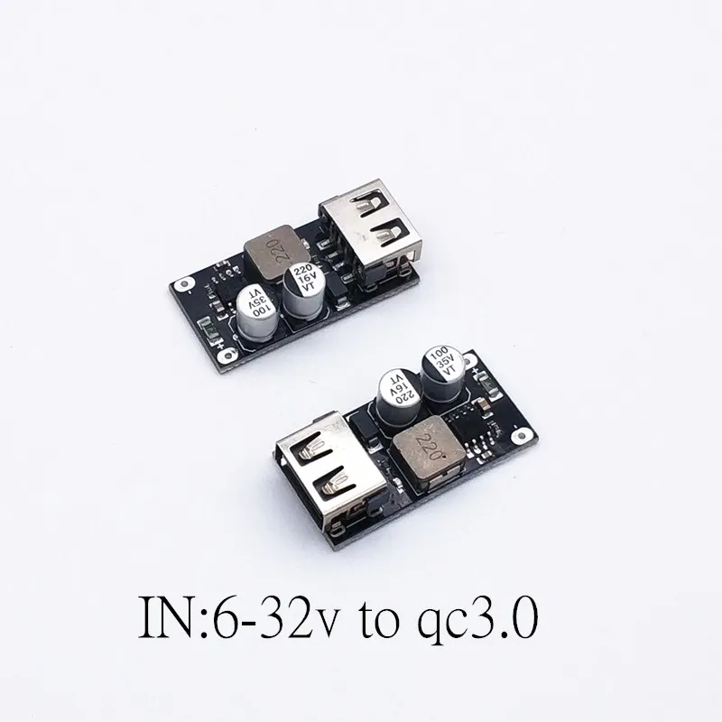 

QC3.0 QC2.0 USB DC-DC Buck Converter Charging Step Down Module 6-32V 9V 12V 24V to Fast Quick Charger Circuit Board 3V 5V 12V