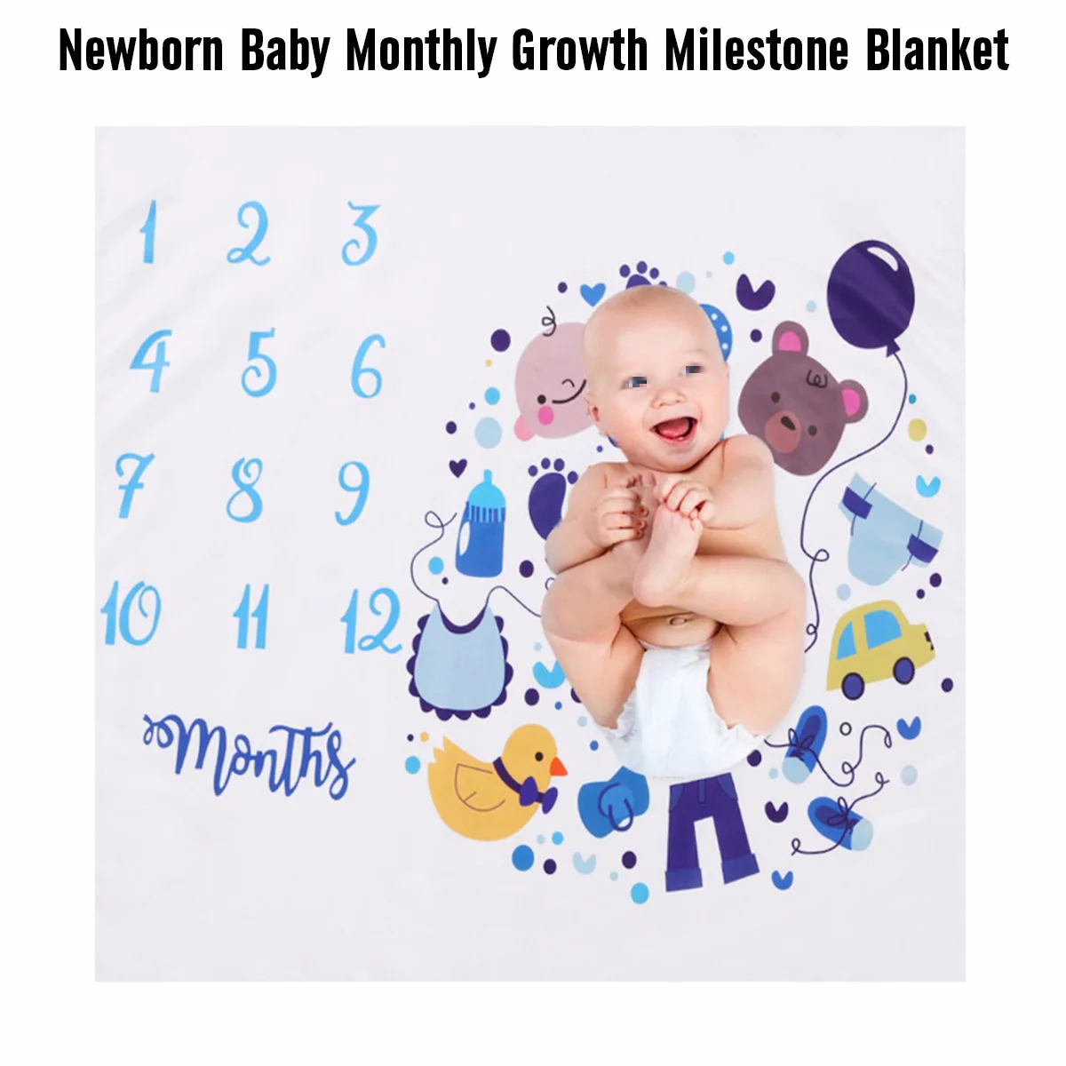 

Newborn baby Blanket photography props Background Blanket Commemorate Rug Girls Boy blanket Kids Shooting 12 Monthly Balloon