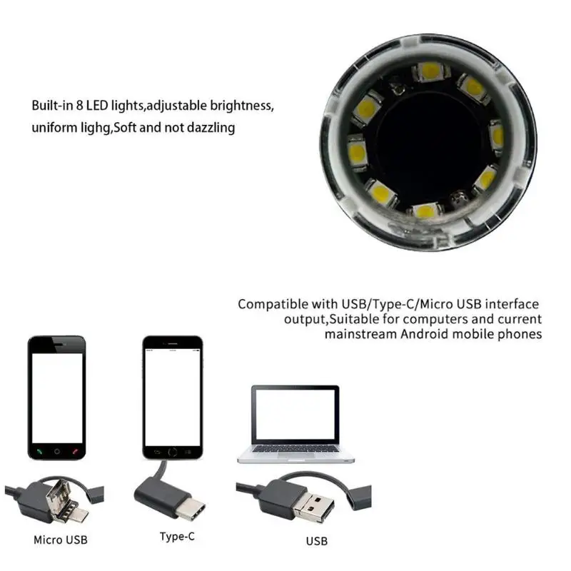 3 в 1 беспроводной Wi Fi 8LED 1000X цифровой 2 мегапиксельный HD 1080P паяльный микроскоп