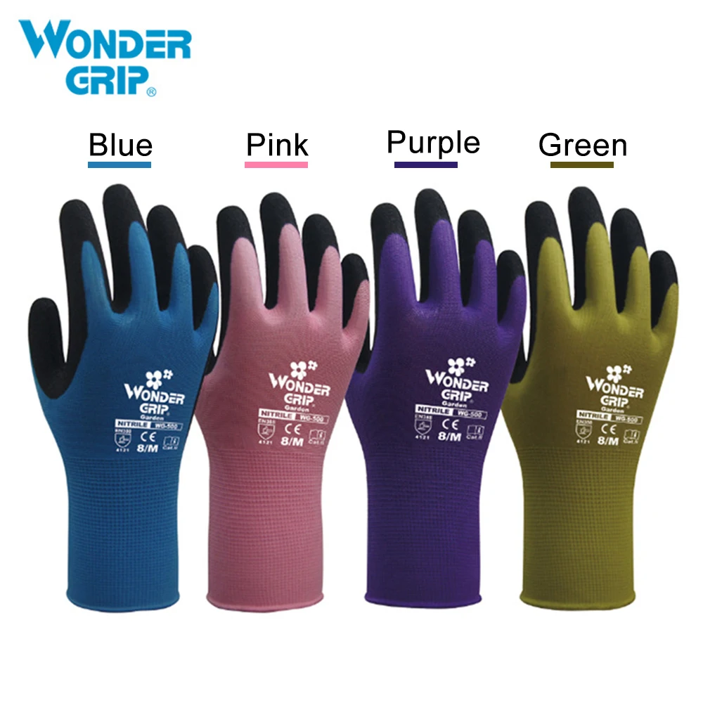 

Wonder Grip Gardening Safety Glove Nylon With Nitrile Coated Work Glove Abrasion-proof Universal Working Gloves
