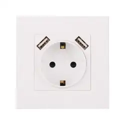 USB настенная розетка двойной порт usb 220-250 В 16A розетка мощность Outlet enchufes для сравнению prise electrique prise USB murale steckdose