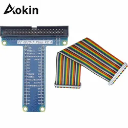 Aokin – Module d'extension de Type T, adaptateur de carte avec 40 broches, câble arc en ciel Gpio femelle à femelle pour Raspberry Pi3 / 2 modèle B + 