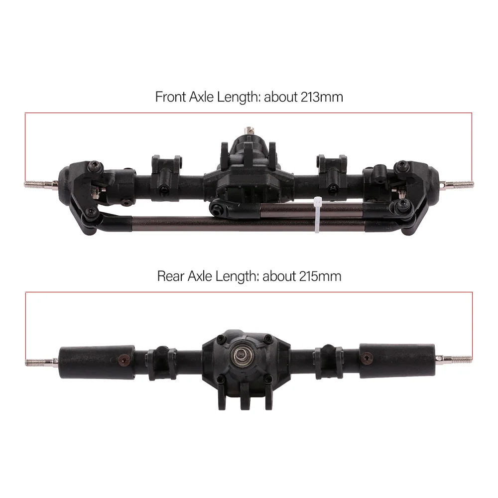 1/10 металлический передний и задний мост Вал Трансмиссия мост с дифференциалом Для осевой SCX10 RC4WD D90 RC Гусеничный автомобиль