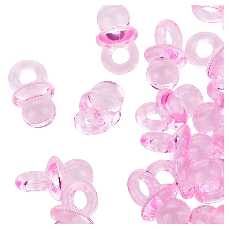 100 розовый мини-соска-2 см-соска для детского душа или в качестве кулона-Детская Соска из акрила