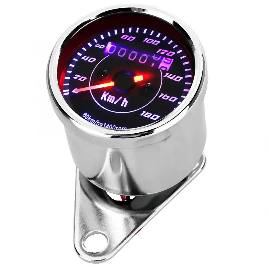 

painel moto DC 12V Universal Motorcycle Dual LED Backlight Odometer Speedometer Digital Speed Meter Gauge motorcycle accessorie
