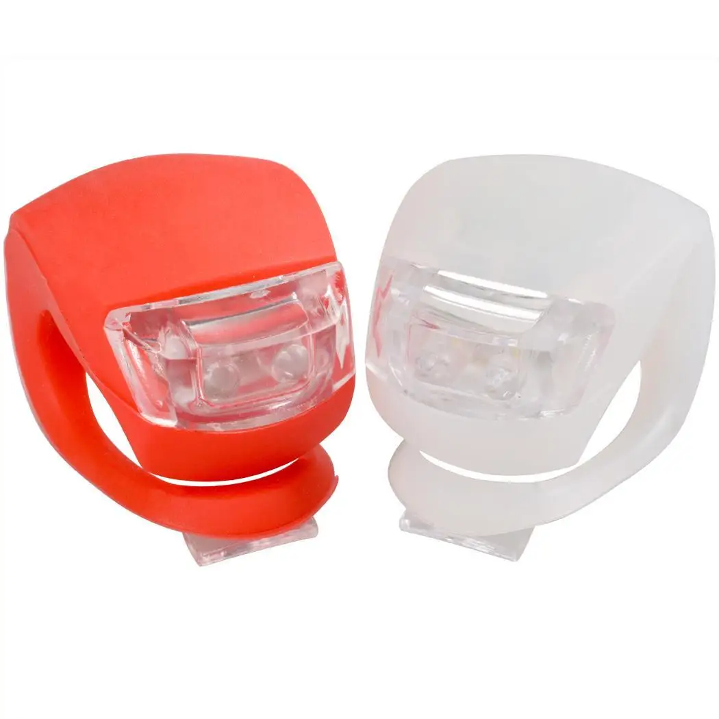 

Cycling Safety Flash Lamp Silicone White Red LED Light Super Bright Bicycle Bike LED Lamp Warning Light