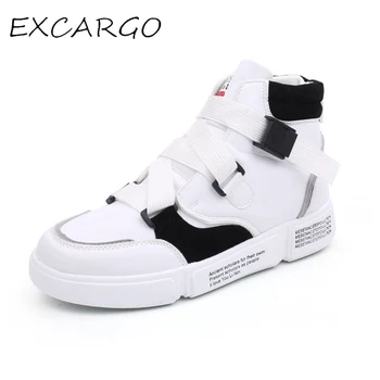

EXCARGO Mens Casual Shoes Hot Chunky Sneakers Men High Top Shoes 2019 Fashion Autumn Breathable Shoes For Male Sneakers Black