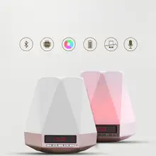 Creative Digital LED Speaker Bluetooth Mini Speaker Home Alarm Clock With Colorful LED Night Light Waterproof Speaker Table Lamp Creative Digital LED Speaker Bluetooth Mini Speaker Home Alarm Clock With Colorful LED Night Light Waterproof Speaker Table Lamp