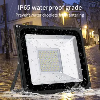 

100W Ultrathin LED Flood Light IP65 220V LED Spotlight Refletor Outdoor Waterproof Lighting Wall Lamp Floodlight Garden Lamp