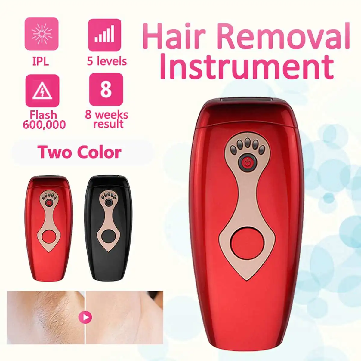 

Electric Laser Hair Removal Permanent IPL Laser Hair Removal Machine For Face & Body Care Skin Painless IPL Laser Epilator