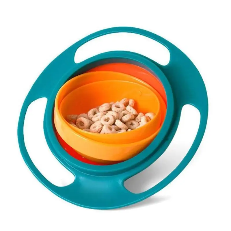 

Baby Feeding Dish Cute Baby Gyro Bowl Universal 360 Rotate Spill-Proof Bowl