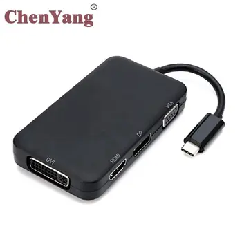 

Chenyang HDMI Digital AV & DVI &VGA & DP DisplayPort to Combo 4 in 1 USB-C USB 3.1 Adapter for Laptop & Notebook