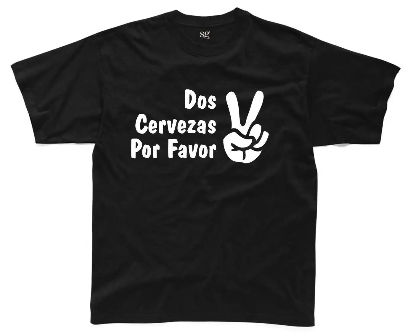 DOS CERVEZAS POR FAVOR Mens T Shirt S 3XL Black Funny Printed Spainish Spain summer o neck tee