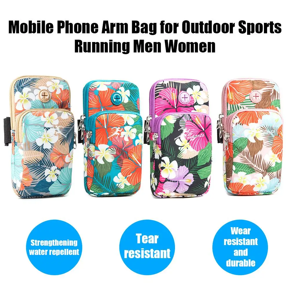 

Printed Fashion Mobile Phone Arm Bag For Outdoor Sports Running Fitness Comfortable And Breathable Mobile Phone Arm Bag Unisex