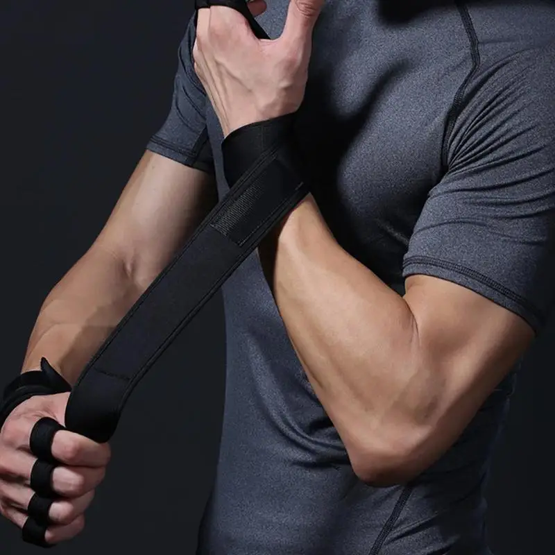 1 pair Sports Body Building Gymnastics Grips Gym Hand Palm Protector Gloves Weight Lifting Training Gloves Women Men Fitness