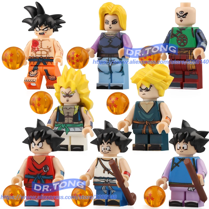 Одной продажи Dragon Ball Z солнце Wutian Wu Tianx Мужские Шорты для купания солнце Укун Tianjin риса рисунках строительных блоков Кирпичи игрушки подарок