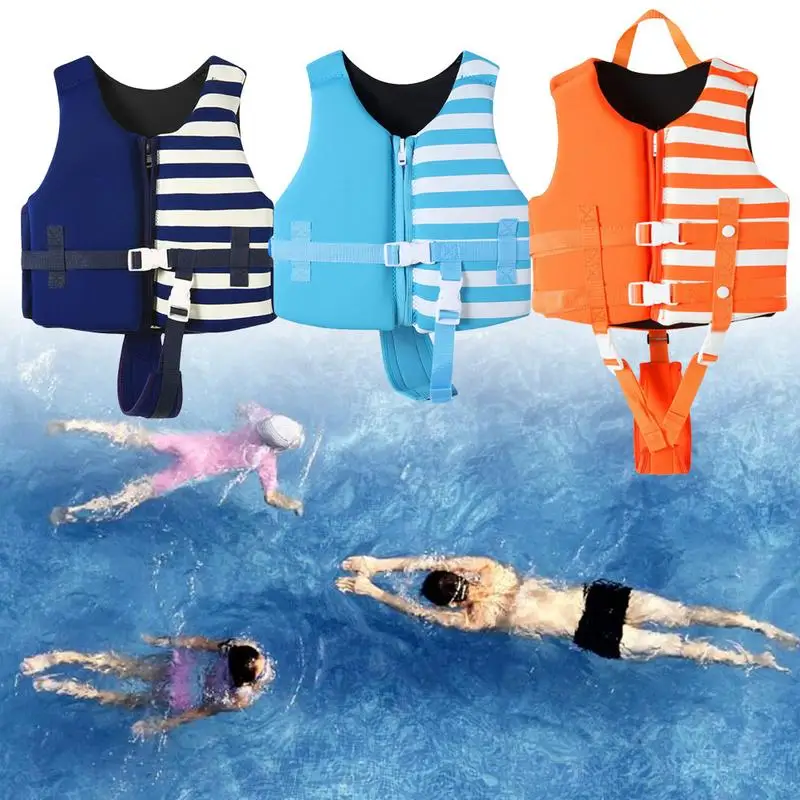 Качественные детские спасательные жилеты для плавучести, купальные костюмы для подводного плавания, теплые рафтинг для мальчиков и девочек